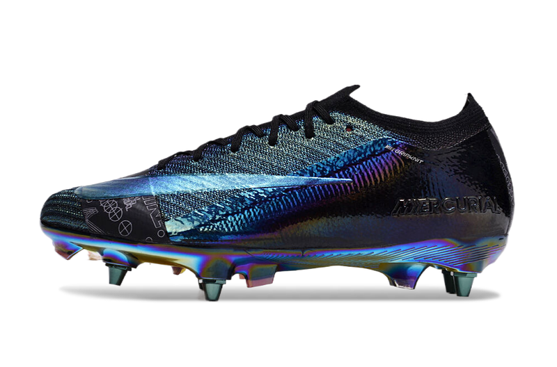 Chuteira Nike Air Zoom Mercurial Vapor 16 Elite SG - Preta e Azul