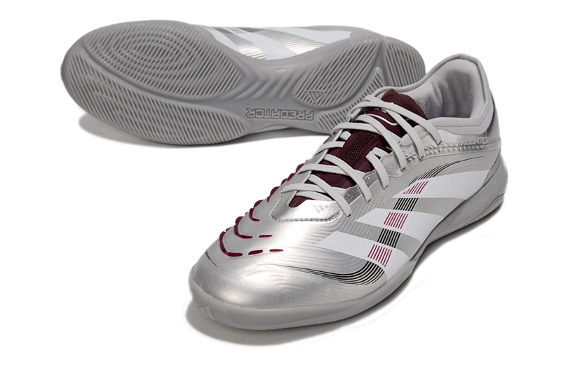 Tênis Futsal Adidas Predator Elite Fold-Over Tongue IC - Prata