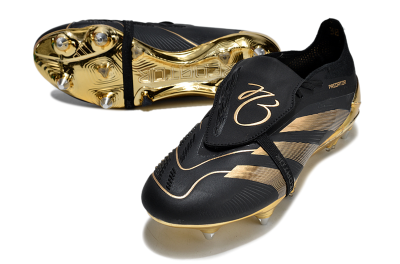 Adidas Predator Elite Fold-Over Tongue SG - Preta e Dourada