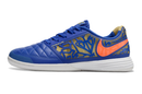 Tênis Futsal Nike Lunar Gato IC - Azul, laranja e Dourada