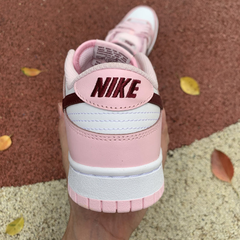 DUNK LOW PINK RED WHITE