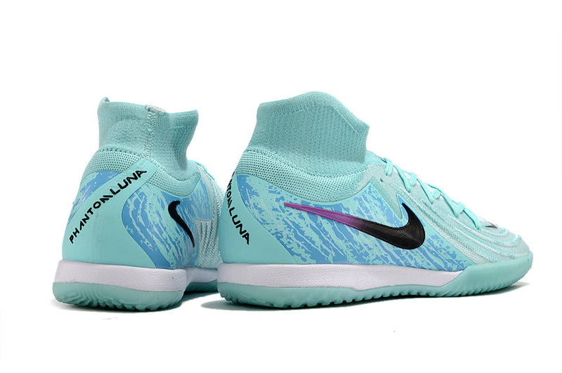 Tênis Futsal Nike Phantom Luna IC - Azul claro