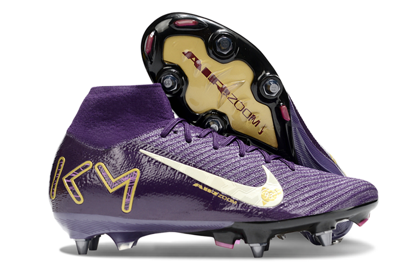 Chuteira Nike Zoom Mercurial SuperFly 10 Elite Kylian Mbappé SG - Roxa