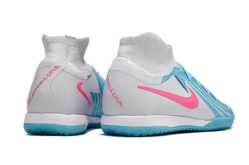 Tênis Futsal Nike Phantom Luna IC - Branca e Azul