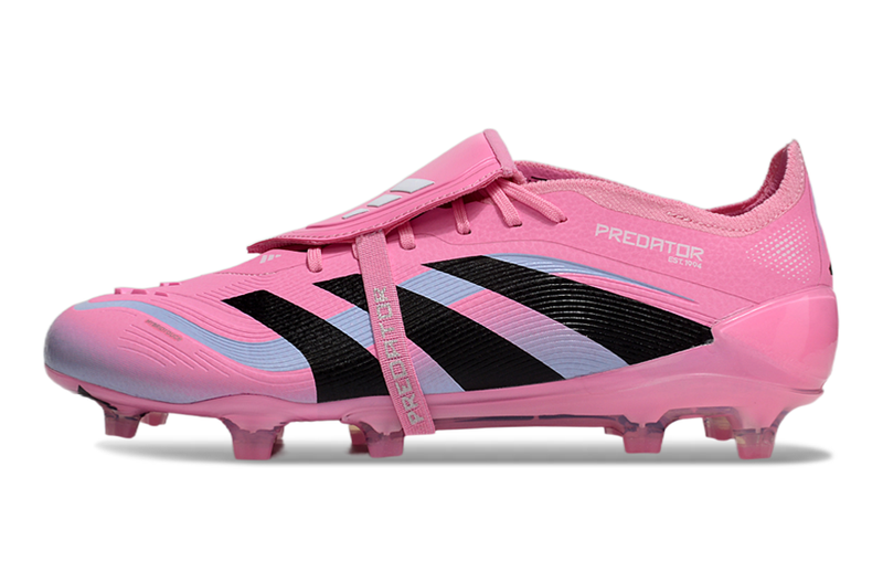 Chuteira Adidas Predator Elite Fold-Over Tongue FG - Rosa, Azul e Preta