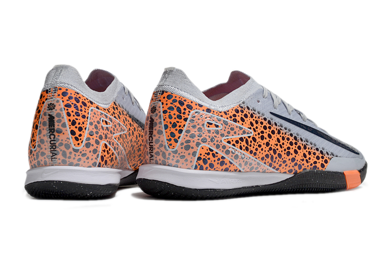 Chuteira Futsal Nike Mercurial Air Zoom Vapor 16 IC - Cinza e Laranja