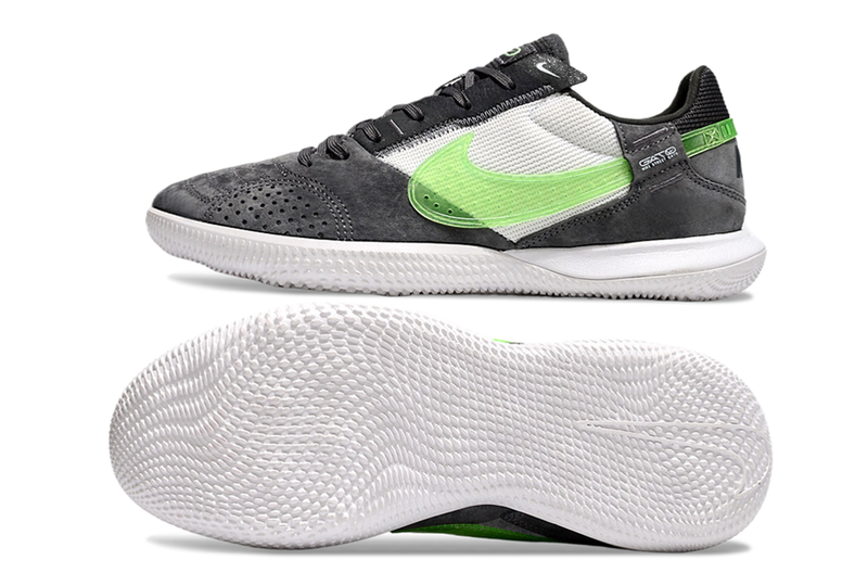 Tênis Futsal Nike Street Gato IC - Preta, Branca e Verde