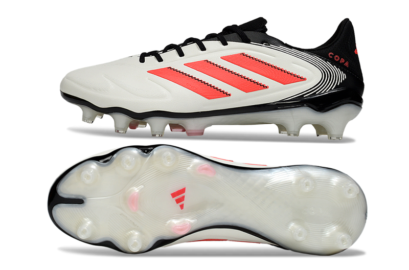 Chuteira Adidas Copa Pure III Elite FG - Branca e Laranja