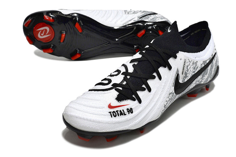 Chuteira Nike Phantom GX II Total 90 FG - Branca, Preta e Vermelha