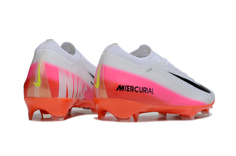 Chuteira Nike Mercurial Vapor 16 Elite  FG - Branca, Vermelha e Laranjada - Pack Fear Nothing