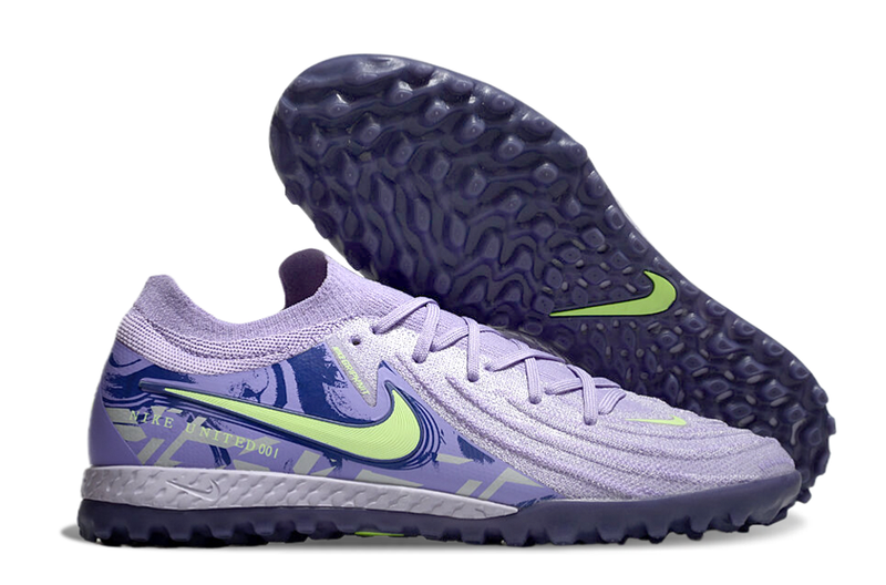 Chuteira Society Nike Phantom GX II TF - Roxa e Verde