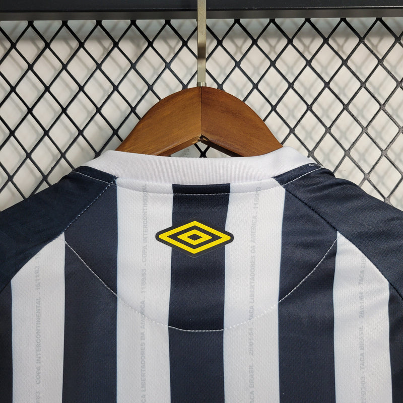 CAMISA FEMININA DO SANTOS 23/24 PRETO E BRANCO