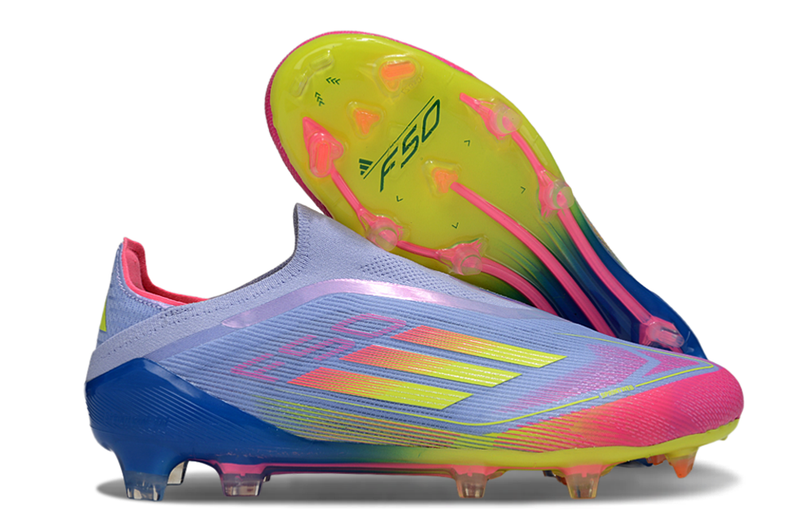 Chuteira Adidas F50 LL FG - Roxa Rosa e Verde