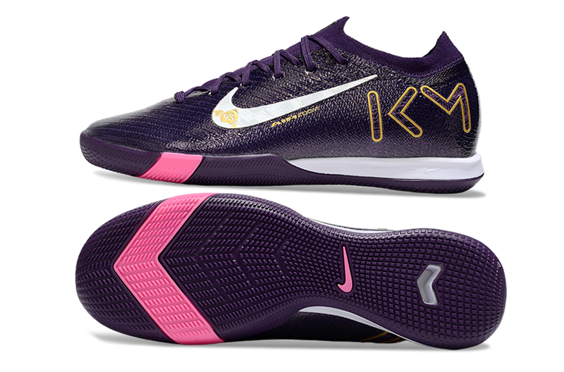 Chuteira Futsal Nike Mercurial Air Zoom Vapor 16 Kylian Mbappé IC - Roxa