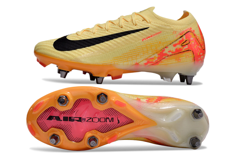 Chuteira Nike Air Zoom Mercurial Vapor 16 Elite SG - Amarela e Laranja