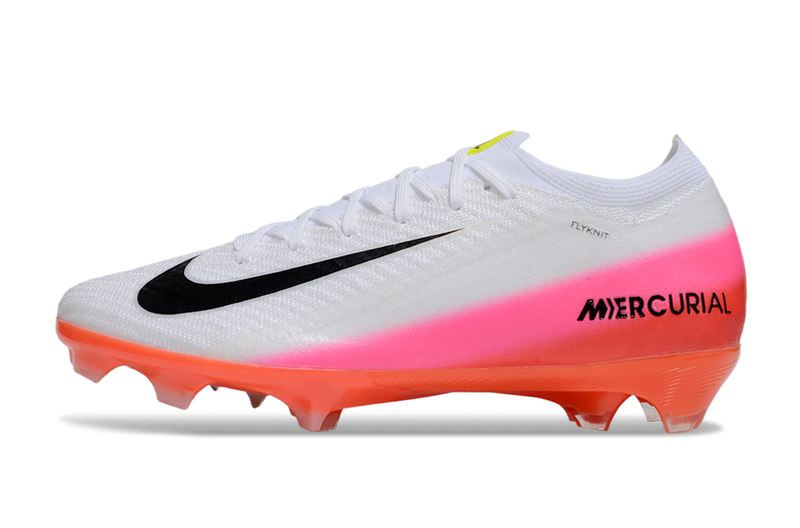 Chuteira Nike Mercurial Vapor 16 Elite  FG - Branca, Vermelha e Laranjada - Pack Fear Nothing