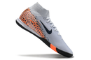 Chuteira Nike Air Zoom Mercurial Superfly 10 Elite  IC - Cinza, Laranja e Preta