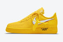 Nike Air force 1 Low Off White University Gold Metallic Silver