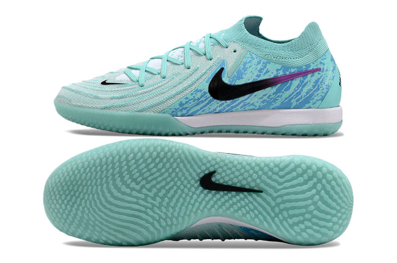 Tênis Futsal Nike Phantom GX II IC - Azul, Roxa e Preta