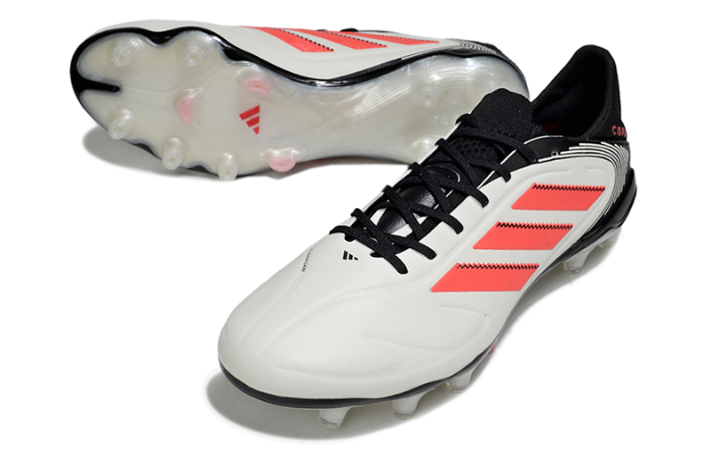 Chuteira Adidas Copa Pure III Elite FG - Branca e Laranja