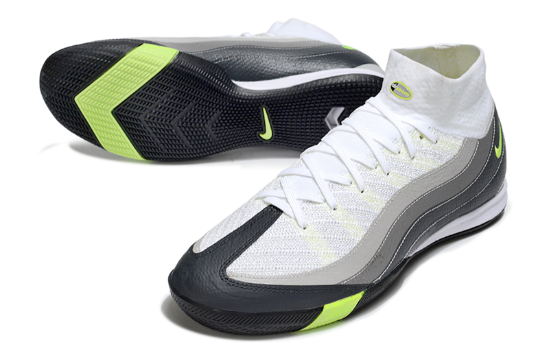 Chuteira Nike Air Zoom Mercurial Superfly 10 Elite Air Max 95  IC - Branca, Cinza e Preta