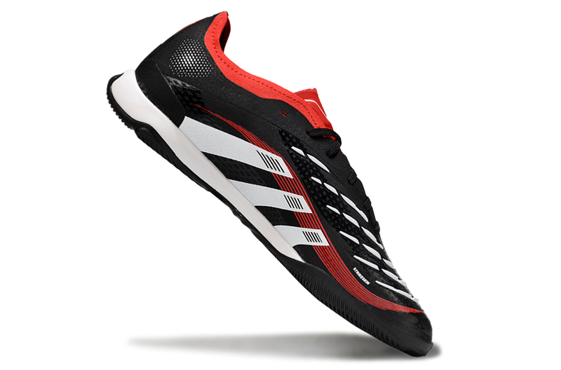 Tênis Futsal Adidas Predator Elite Fold-Over Tongue IC - Preta, Branca e Laranja