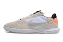 Tênis Futsal Nike Street Gato IC - Bege, Branca e Laranja