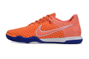 Tênis Futsal Nike React Gato IC - Laranja, Branca e Azul