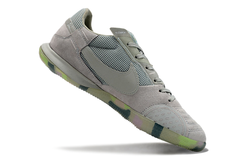Tênis Futsal Nike Street Gato IC - Cinza e Verde