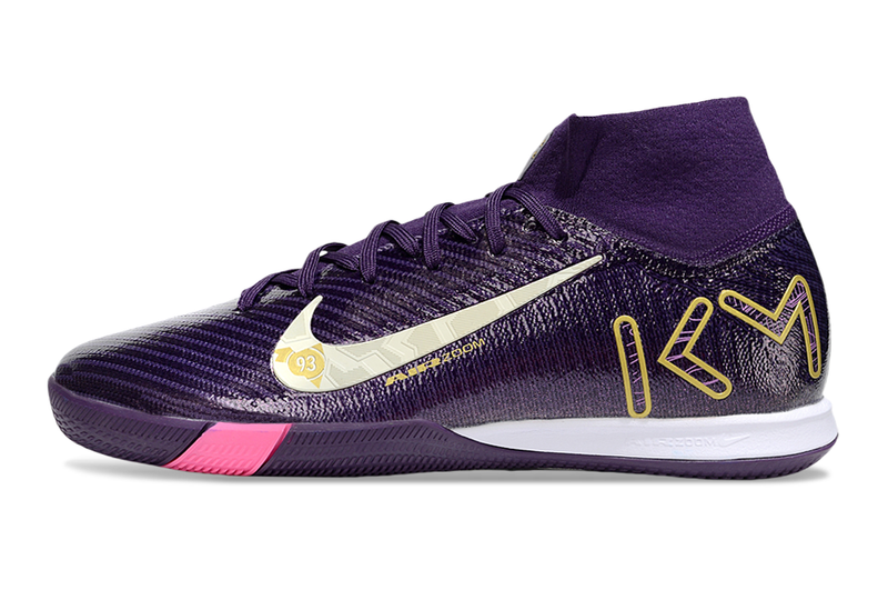 Chuteira Nike Air Zoom Mercurial Superfly 10 Elite Kylian Mbappé  IC - Roxa