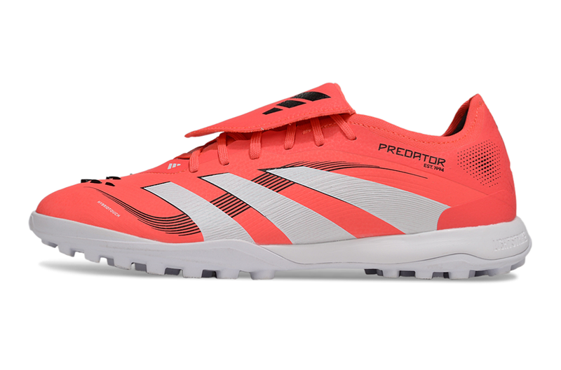 Chuteira Society Adidas Predator Elite Fold-Over Tongue TF - Laranja, Branca e Preta