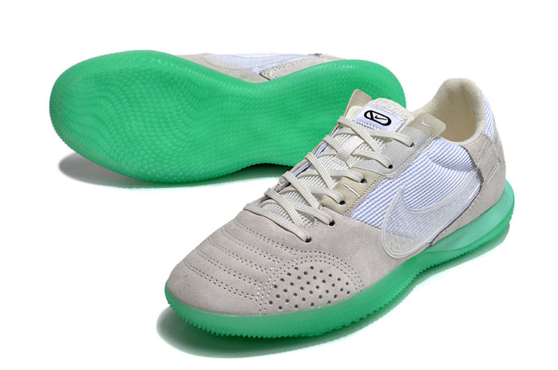 Tênis Futsal Nike Street Gato IC - Branca e Verde
