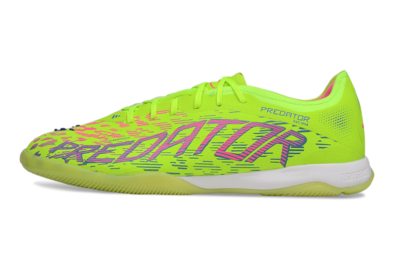 Tênis Futsal Adidas Predator Elite Fold-Over Tongue IC - Verde, Rosa e Roxa