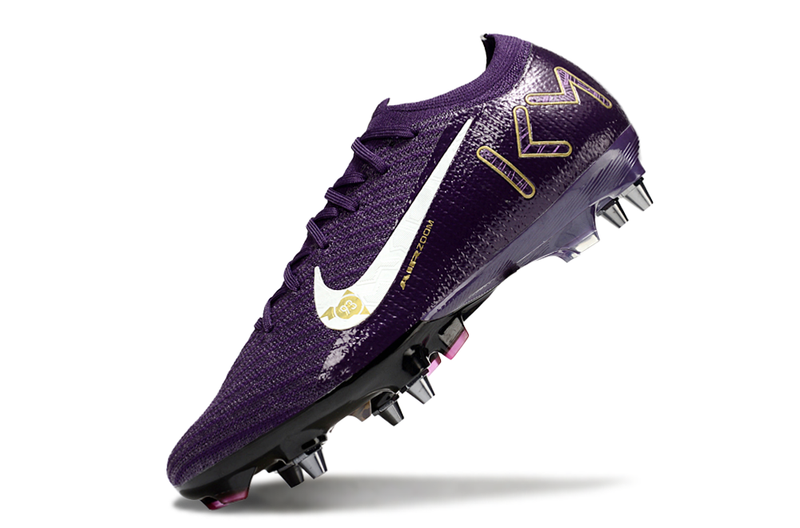 Chuteira Nike Air Zoom Mercurial Vapor 16 Elite Kylian Mbappé SG - Roxa