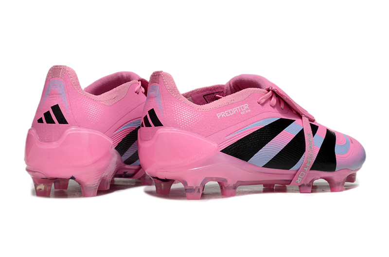 Chuteira Adidas Predator Elite Fold-Over Tongue FG - Rosa, Azul e Preta