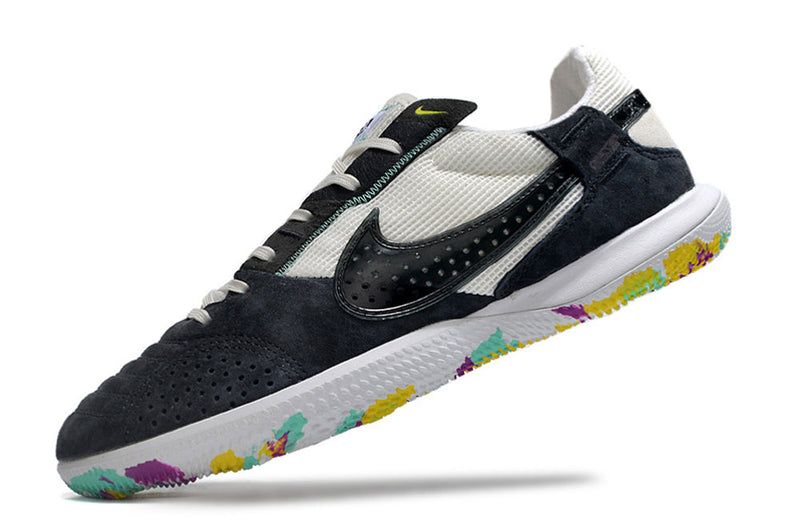 Tênis Futsal Nike Street Gato IC - Branca e Preta