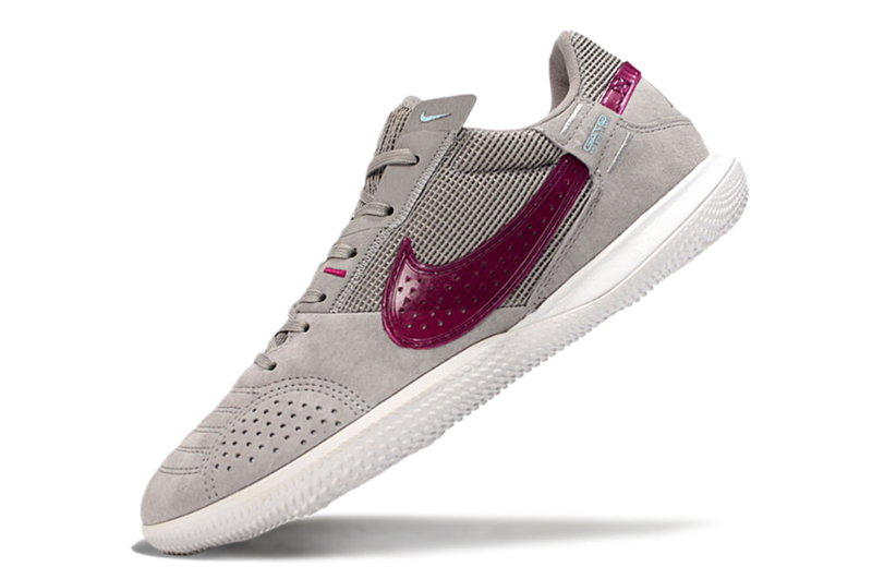 Tênis Futsal Nike Street Gato IC - Cinza e Vinho