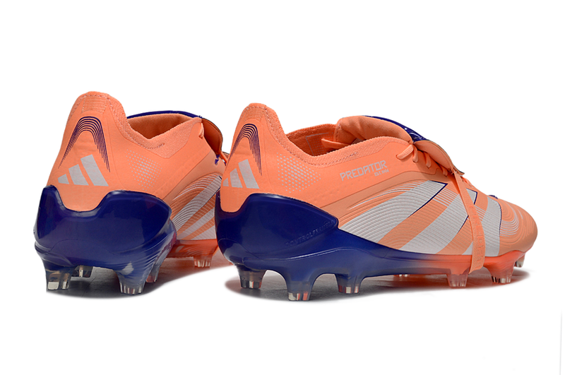 Chuteira Adidas Predator Elite Fold-Over Tongue FG - Laranja, Azul e Branca