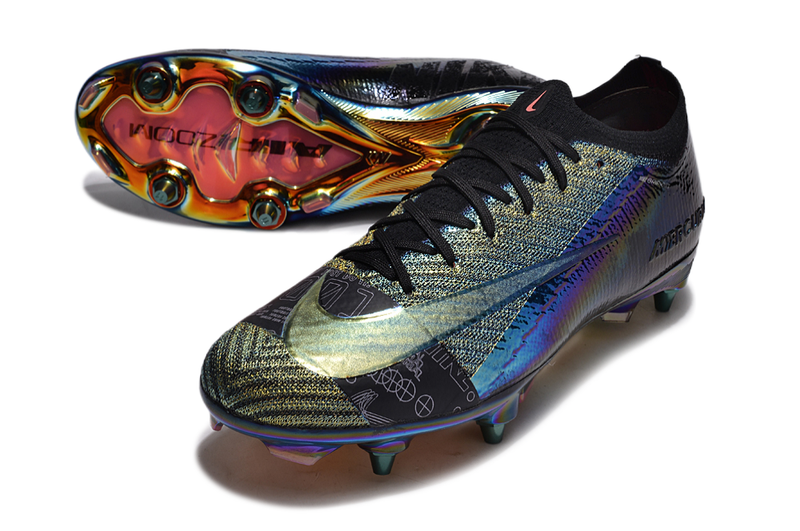 Chuteira Nike Air Zoom Mercurial Vapor 16 Elite SG - Preta e Azul