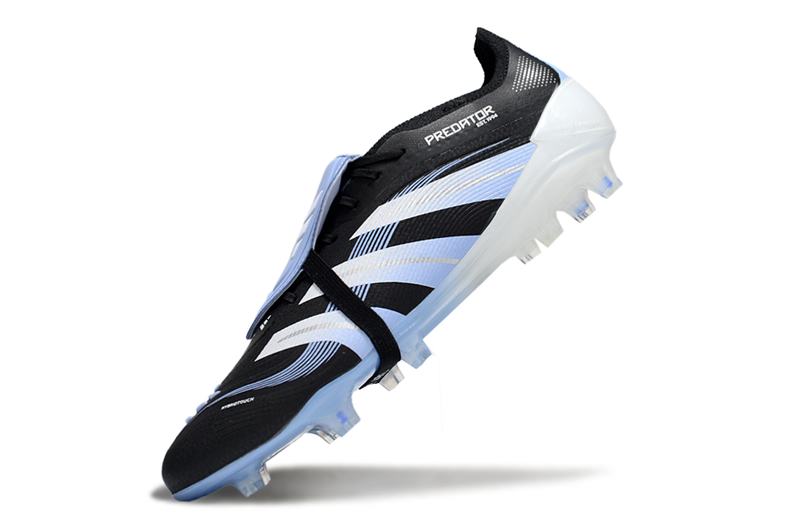 Chuteira Adidas Predator Elite Fold-Over Tongue FG - Preta, Azul e Branca