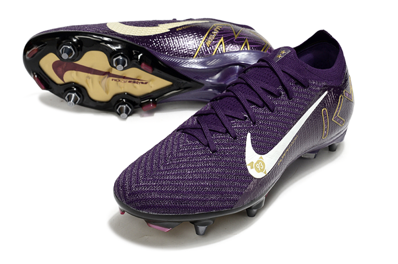 Chuteira Nike Air Zoom Mercurial Vapor 16 Elite Kylian Mbappé SG - Roxa