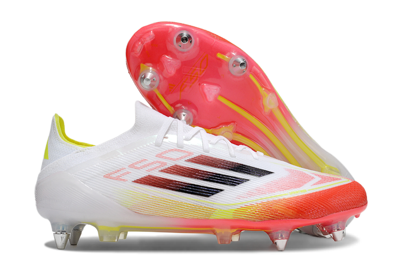 Chuteira Adidas F50 Elite SG - Branco e Laranja