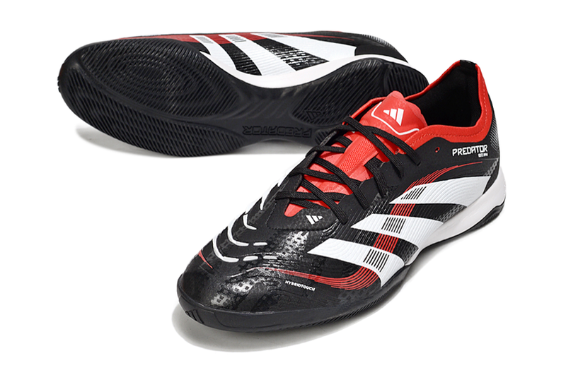 Tênis Futsal Adidas Predator Elite Fold-Over Tongue IC - Preta, Branca e Laranja