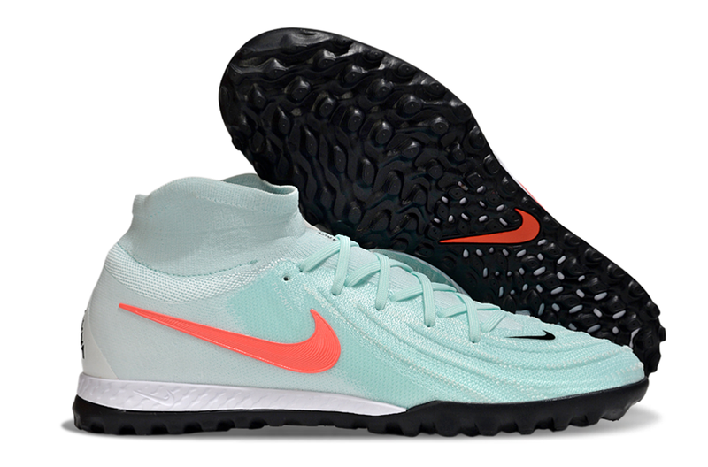 Chuteira Nike Phantom Luna TF - Azul, Branca e Laranja