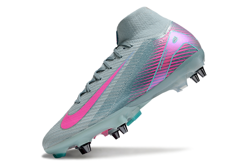 Chuteira Nike Zoom Mercurial SuperFly 10 Elite SG - Azul e Rosa