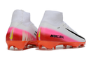 Chuteira Nike Air Zoom Mercurial Superfly 10 Elite FG - Branca, Rosa e Laranja - Pack Fear Nothing