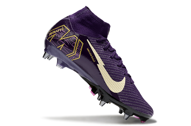 Chuteira Nike Zoom Mercurial SuperFly 10 Elite Kylian Mbappé SG - Roxa