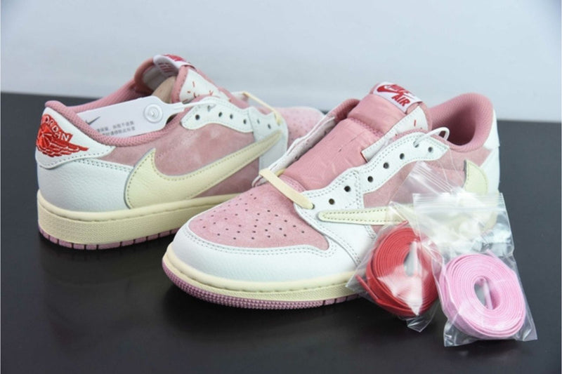 TRAVIS SCOTT X AIR JORDAN 1 LOW SHY PINK