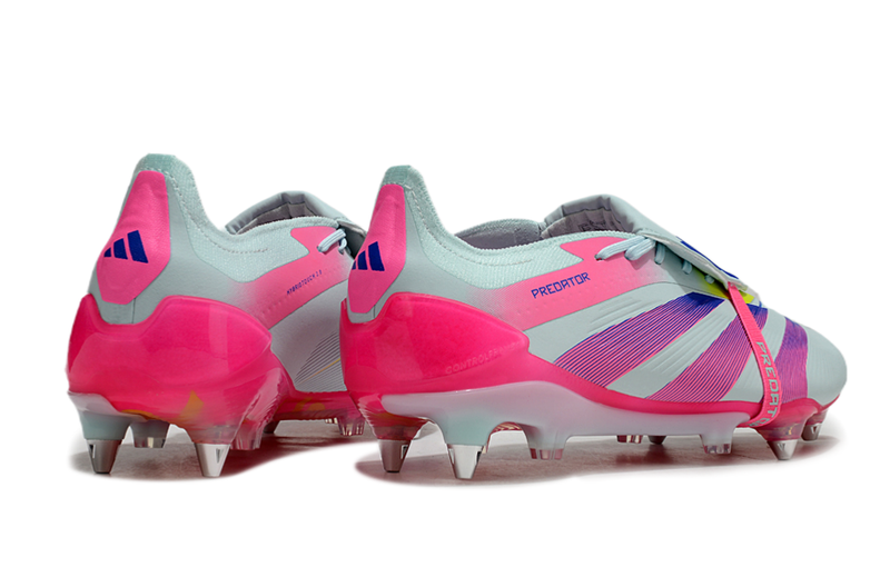 Adidas Predator Elite Fold-Over Tongue SG - Branca, Rosa e Roxa