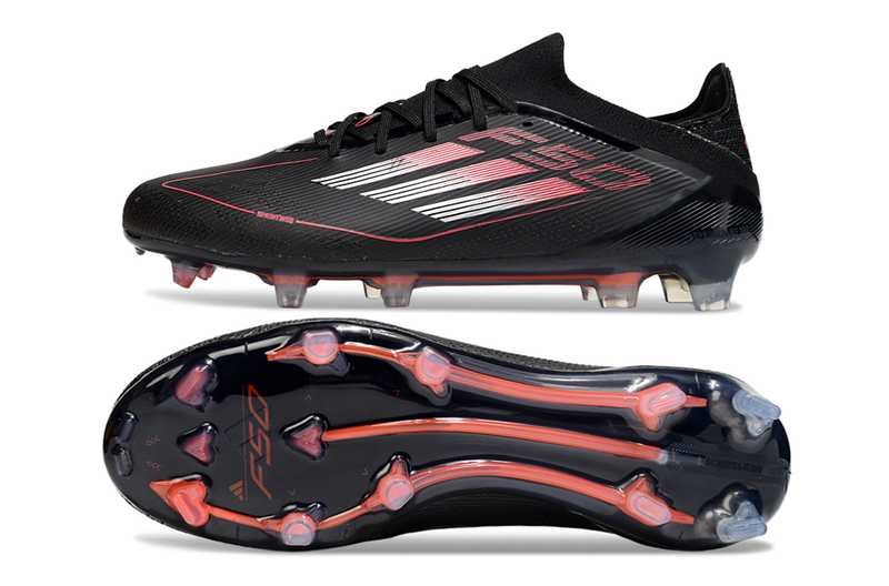 Chuteira Adidas F50 Elite FG - Preta e Vermelha